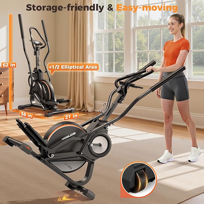 YOSUDA Elliptical Exercise Machine, 3-in-1 (Elliptical + Cardio Climber + Stair Stepper) Elliptical Machine for Home with 45°Incline, 15.5 in Stride, 16-Levals Resistance, Quiet Magnetic System