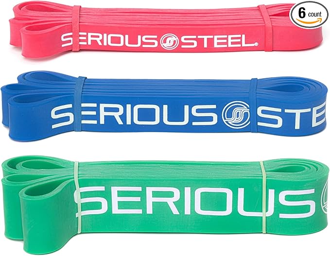 Serious Steel 41" Assisted Pull-up Band, Heavy Duty Resistance Band Sets, Stretching, Powerlifting, Resistance Training and Pull Up Assistance Bands
