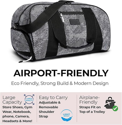 Vooray Burner Gym Duffel Bag, Gym Bag for Women and Men with Shoe Compartment, Weekender, Overnight & Travel Duffel for Sports and Workout