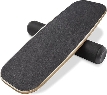 Balance Board Surf Trainer with Adjustable Stoppers - 2 Different Distance Options Balance Board for Surfing, Snowboarding, Skiing, Skateboarding, 300lbs Capacity