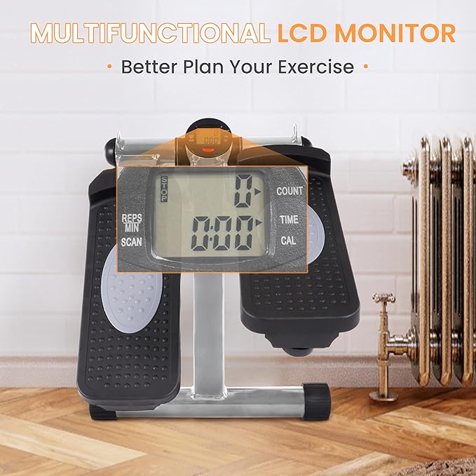 Steppers for Exercise, Stair Steeper with Resistance Bands, Portable Stepper Capable of Full-Body Exercise, Low Noise and Smooth, Bear 300 lbs