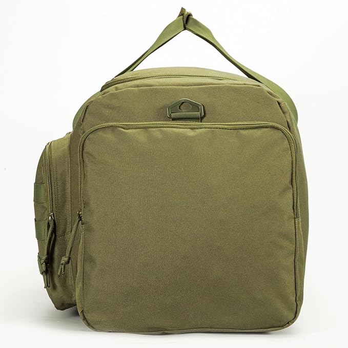 Super Quality 60L Large Duffel Travel Bag Luggage Foldable Bag Cargo Sport Gear Equipment Skiing Hardware Bag Heavy Duty& Durable(Dark Green)