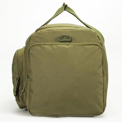 Super Quality 60L Large Duffel Travel Bag Luggage Foldable Bag Cargo Sport Gear Equipment Skiing Hardware Bag Heavy Duty& Durable(Dark Green)