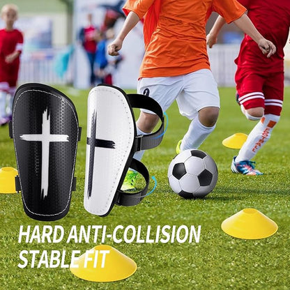 TOMIYO Soccer Shin Guards,Soccer Shin Guards Youth Boys 8-12,Light Weight Adjustable Straps Shin Pads Protection Equipment for Kids Youth，EVA Cushion Protection to Reduce Impact and Injury.