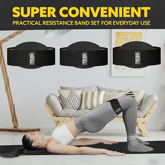 Fabric Resistance Bands for Legs - Workout Bands Resistance Bands for Men and Women - Booty Bands for Working Out - Exercise Bands Resistance Bands Set - Elastic Bands for Exercise