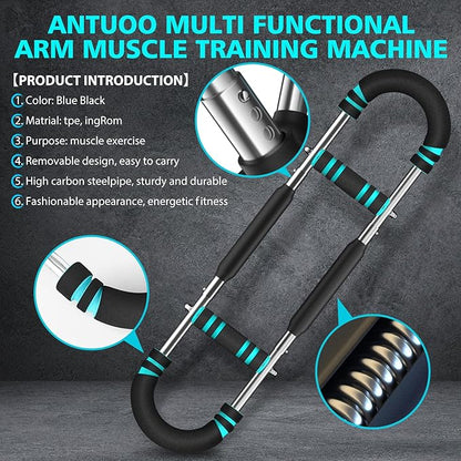 Twister Arm Trainer, 60-100lb Adjustable Chest Workout Bar, Power Twister Arm Trainer for Men, Chest Workout Equipment, Forearm Strengthener Arm Trainer