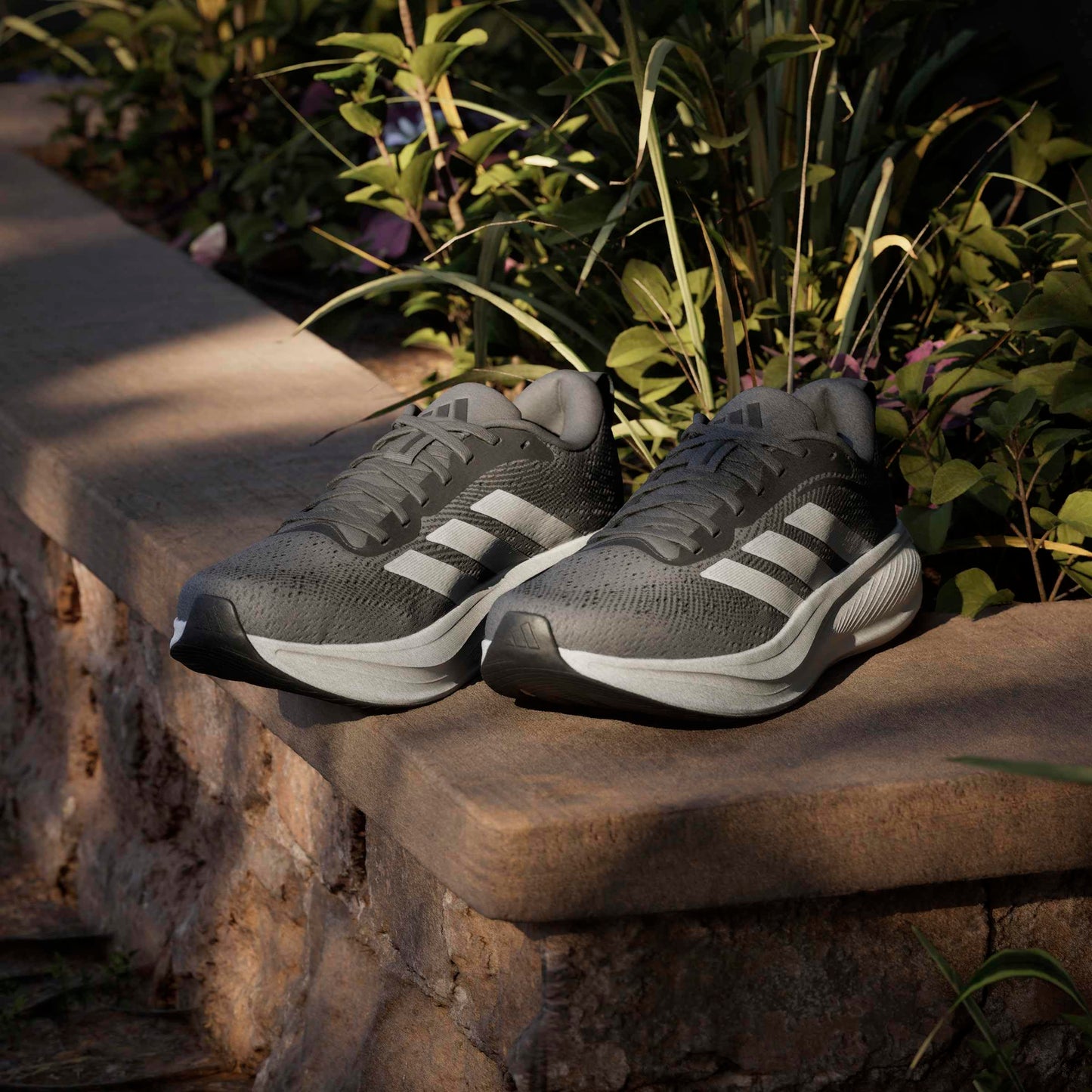 adidas Men's Response Pace Running, Black/White/Matte Silver, 10.5