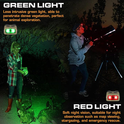 EverBrite Rechargeable Headlamp - 350 Lumens Head Lamp for Adults, 7 Modes with White/Red/Green Light, 30°Adjustable LED Headlight for Camping, Running, Hunting, and Hiking