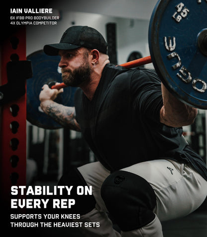 Gymreapers Knee Sleeves (1 Pair) with Gym Bag - IPF Approved - Support Compression Brace for