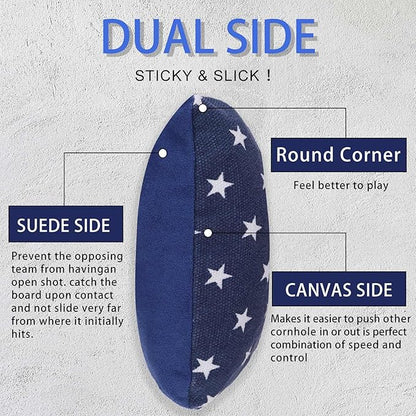 EunHo Dual Sided Cornhole Bags Regulation Set of 8 Professional Cornhole Bean Bags Slick and Stick for Tossing Game-All Weather