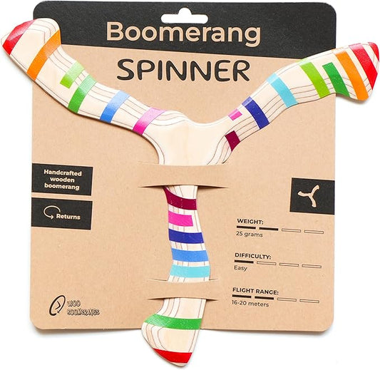 Returning Boomerang for Beginners – Easy to Throw, Boomerang That Comes Back, Handcrafted Returning Flying Toy Made of Plywood, Fun Outdoor Game, Thin, Lightweight and Safe to Use