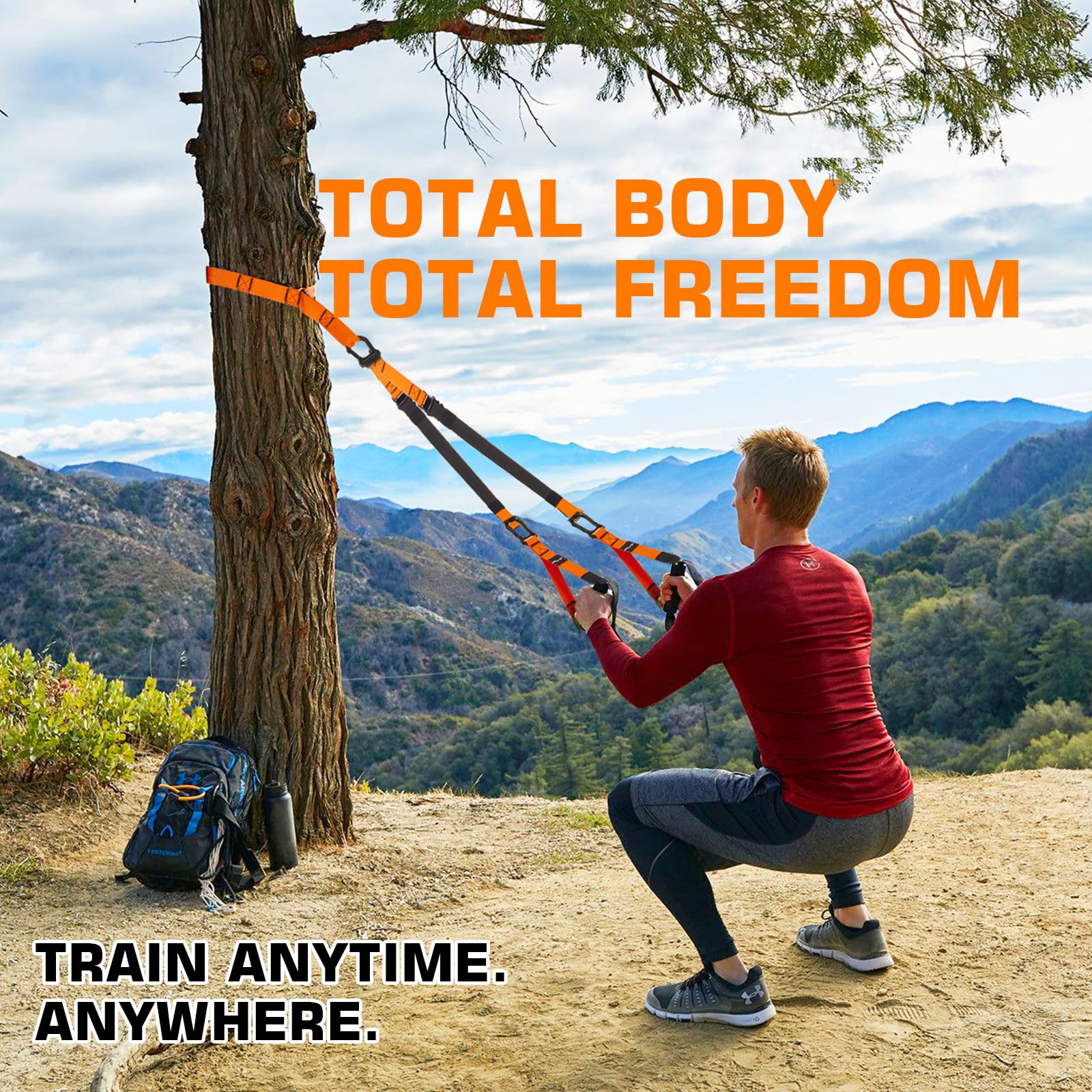Home Resistance Training Kit, Suspension Trainer Straps with Adjustable Extension, Door Anchor, and