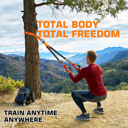 Home Resistance Training Kit, Suspension Trainer Straps with Adjustable Extension, Door Anchor, and