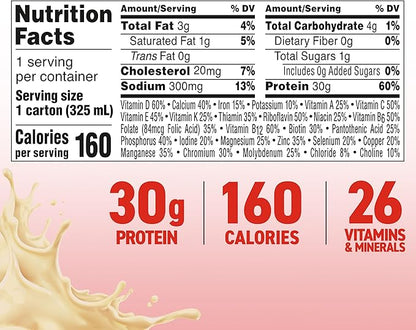 BOOST MAX Protein Shakes Ready to Drink - 30g High Protein Shake - Vanilla | Nutritional Drinks to Support Muscle Recovery After Exercise, 26 Vitamins & Minerals, 1g Sugar, 11 fl oz (Pack of 18)