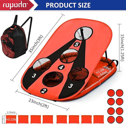 ropoda Pool Cornhole Board Set, 3ft x 2ft Corn Hole Games for Adults, Cornhole Set Floating, Pool Games for Adults, Water and Land Dual-Purpose, Easy Setup, Beach Toys for Family, Beach/Lawn Toys
