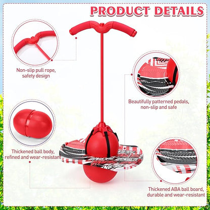 Layhit 2 Pcs Pogo Jumper with Handle for Kids Pump Pogo Ball Stick Jumper Balance Bounce Ball with Pump and Strong Grip for Adults Teen Indoor Outdoor