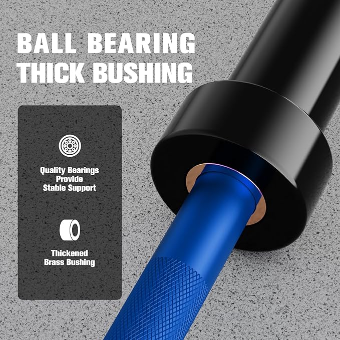 RITFIT Olympic Barbell 4ft/4.8ft/6ft - 2 Inch Weight Bar for Strength Training, Weightlifting, Squat, Deadlift, Bench Press, Curl, Overhead Press - 350lbs/500lbs Capacity