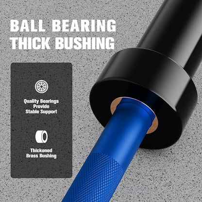 RITFIT Olympic Barbell 4ft/4.8ft/6ft - 2 Inch Weight Bar for Strength Training, Weightlifting, Squat, Deadlift, Bench Press, Curl, Overhead Press - 350lbs/500lbs Capacity