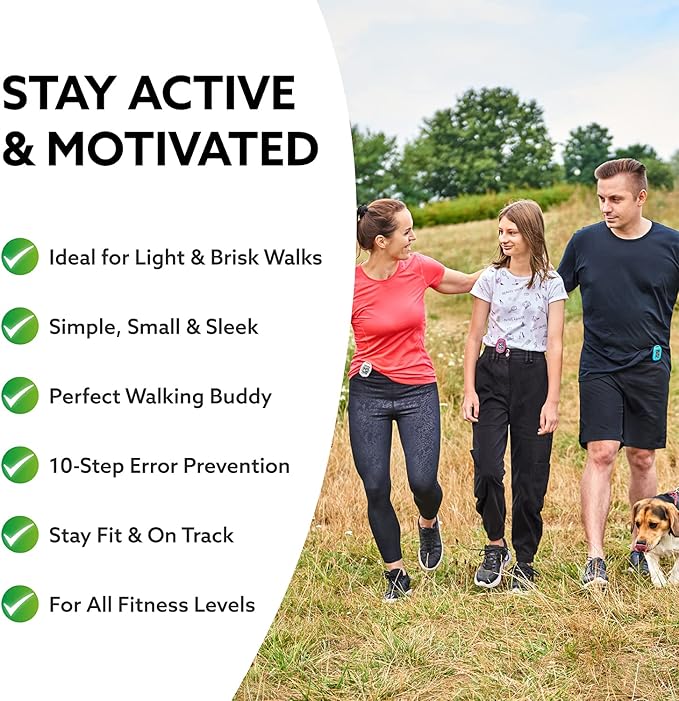 3DFitBud Simple Step Counter Walking 3D Pedometer from 3DActive with Clip & Lanyard - A420S