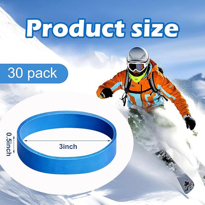 Snowboard & Ski Binding Brake Bands - 3 Inch Rubber Retainers for Winter Sports
