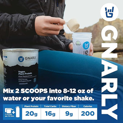 Gnarly Nutrition Vegan Plant Protein ??Chocolate Vegan Protein Powder, NSF Sport Certified ??Meal Replacement, Daily Nutritional Boost ??Lactose Free Powder ??Chocolate, 28.2 oz