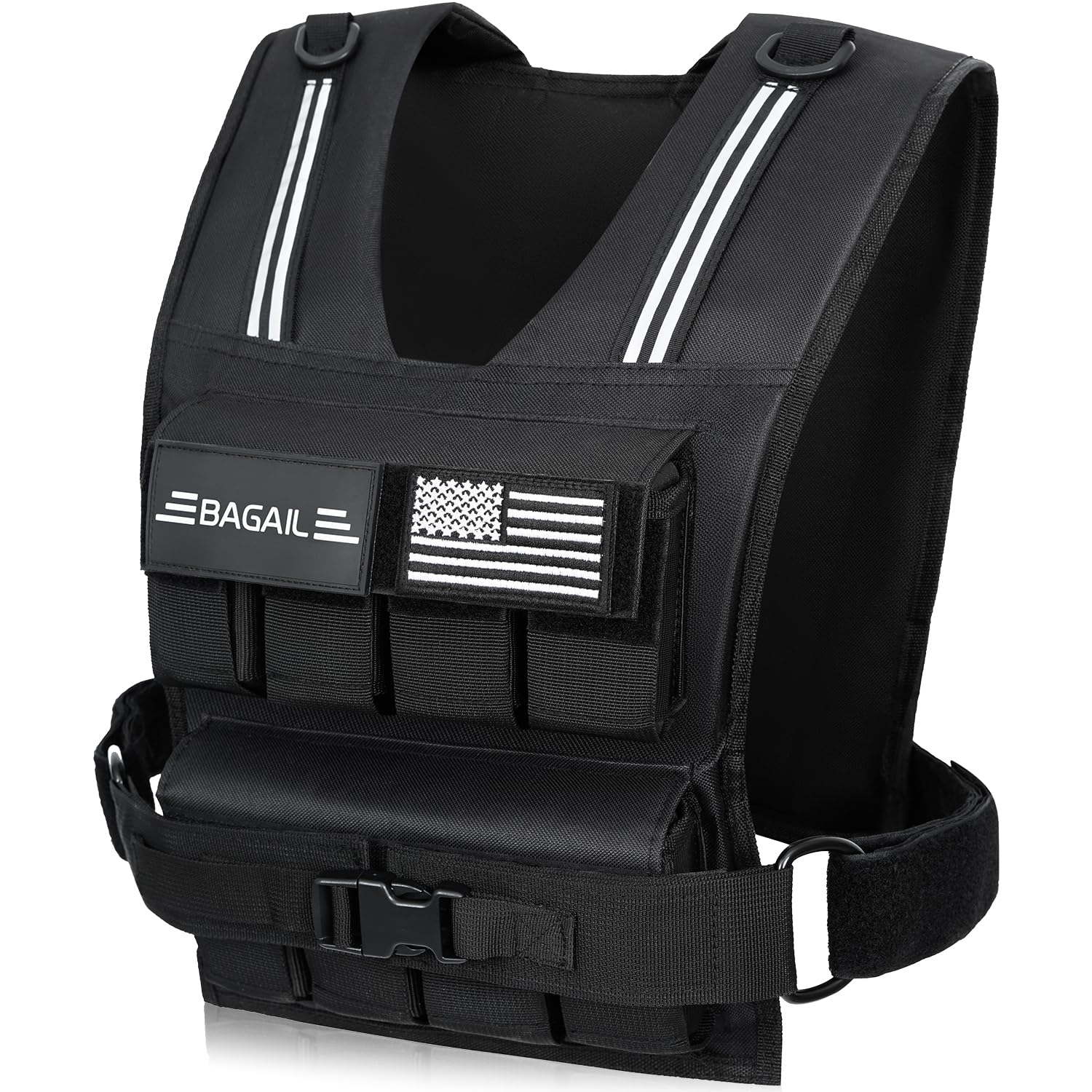 BAGAIL Weighted Vest Men, 20lbs/30lbs/40lbs Adjustable Weighted Vest for Woman with Removable Iron