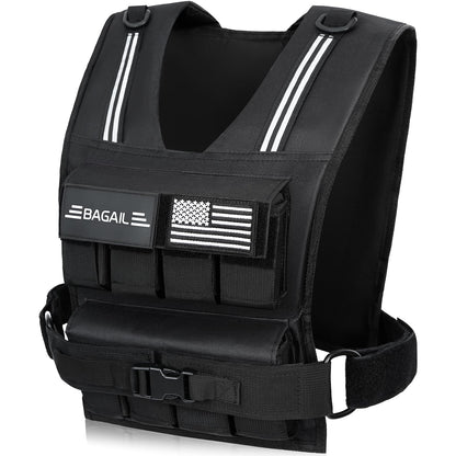 BAGAIL Weighted Vest Men, 20lbs/30lbs/40lbs Adjustable Weighted Vest for Woman with Removable Iron