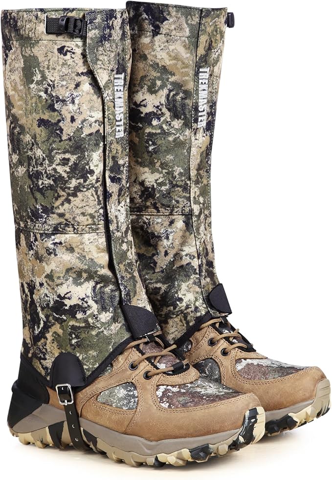 TREKMASTER Hunting Gaiters Leg Gaiters - Ultra Waterproof Leg Gaiters, Adjustable Snow Boot Gaiters for Hiking, Hunting, and More