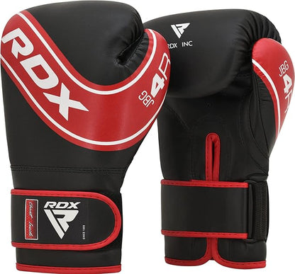 RDX Kids Boxing Gloves, 6oz 4oz Junior Training Mitts, Maya Hide Leather Ventilated Palm, Muay Thai Sparring MMA Kickboxing Fighting, Punch Bag Speed Ball Focus Pads Punching Workout