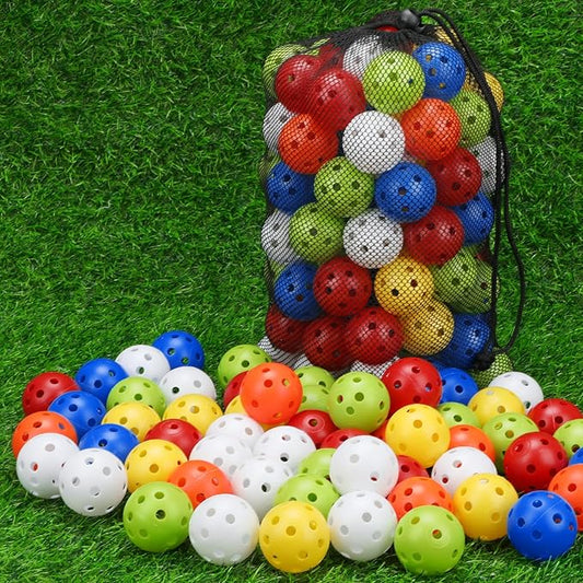 Coopay 72/150/300 Pack Practice Golf Balls, 42mm Plastic Golf Training Balls with a Drawstring Bag