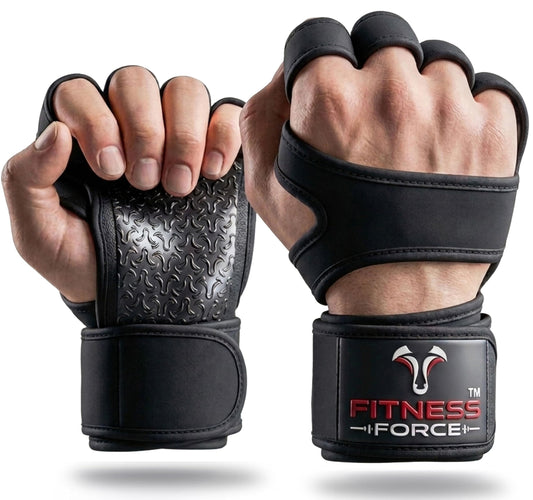 FITNESS FORCE Ventilated Weight Lifting Workout Gloves for Men & Women