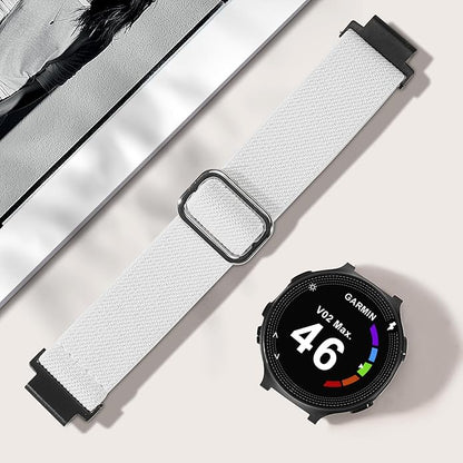 Elastic Nylon Watchband Compatible with Garmin Forerunner 235/220/230/620/630/735XT,Soft Adjustable Sport Stretchy Replacement Strap for Forerunner 235 Lite/Approach S20/S6/S5 Accessory