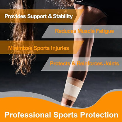 Athletic Tape 1.5in x 33ft (12 Pack Bulk) - No Residue Easy Tear White Sports Tape for Ankle & Wrist Support | Strong Zinc Oxide Tape for Athletes, Gymnastics, Training, First Aid Use
