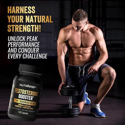 Testosterone Booster Supplement for Men - Natural Energy Enhancement Growth Builder Performance Enhancer - Muscle Building Gym Workout Sports Nutrition & Libido Enhancing Fast Acting Pills for Male