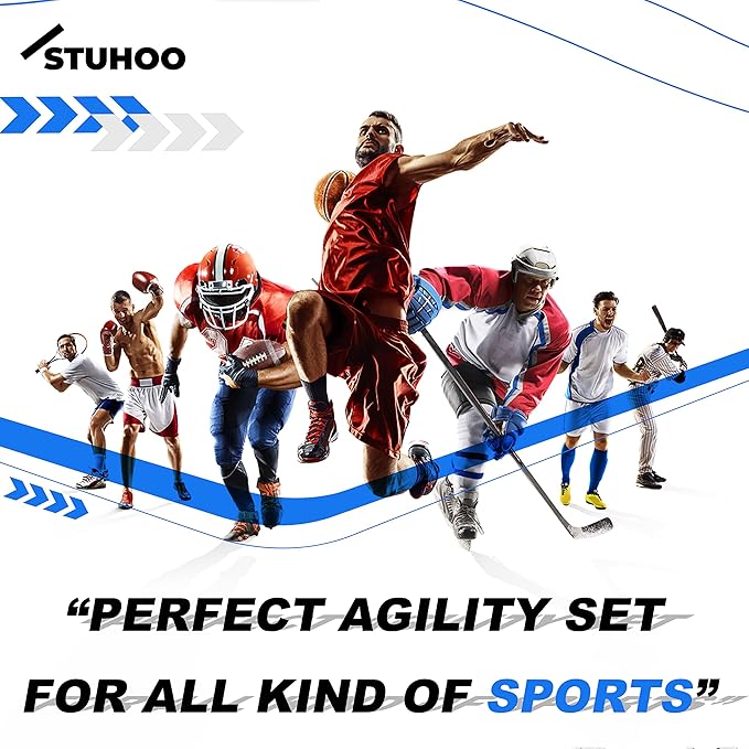 Agility Training Equipment Set | Soccer Training Equipment for Kids Youth | Agility Ladder Speed Training Equipment with Bag | Football Training Equipment with Speed Hurdles, Cones for Footwork