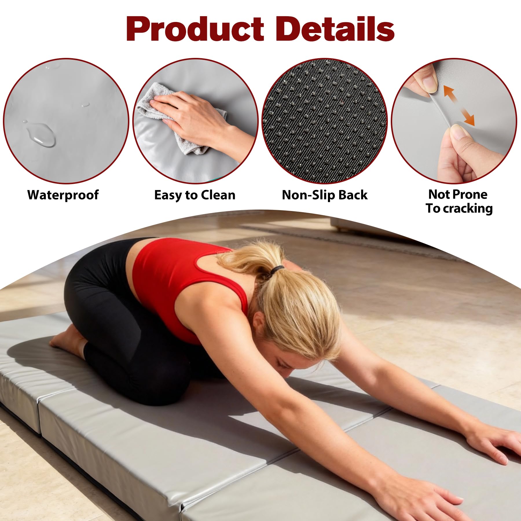 3 Inch Thick Yoga Mat 72 * 32 * 3 inch Extra Thick Exercise Mats Non-Slip Workout Mat for Pilates