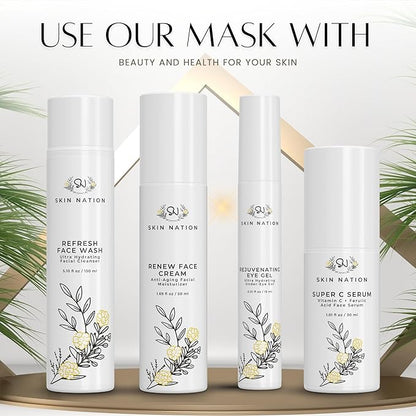 Skin Nation Magic Masque, Hydrating Night Mask with Hyaluronic Acid & Botanicals, Plant-Based Overnight Mask for Dry Skin, Smooth Texture & Radiant Glow, 1.69 fl oz