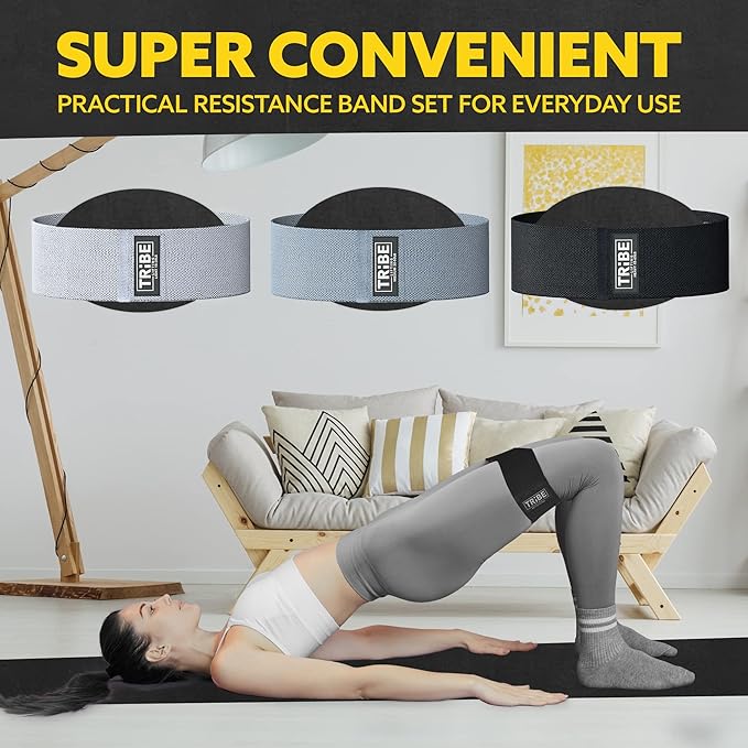 Fabric Resistance Bands for Legs - Workout Bands Resistance Bands for Men and Women - Booty Bands for Working Out - Exercise Bands Resistance Bands Set - Elastic Bands for Exercise