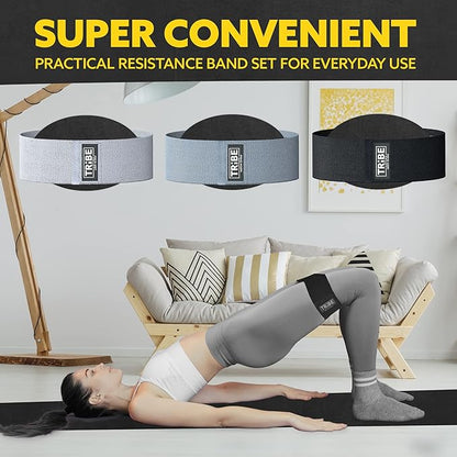 Fabric Resistance Bands for Legs - Workout Bands Resistance Bands for Men and Women - Booty Bands for Working Out - Exercise Bands Resistance Bands Set - Elastic Bands for Exercise