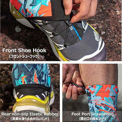 Azarxis Trail Gaiters Low Ankle Gators Shoes Boots Cover Breathable & Sand Protection for Men Women Running Triathlon Marathon Cycling Hiking Long Distance Backpacking Ourdoor Sports