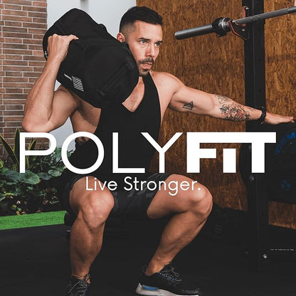 Polyfit Sandbag Pro - Workout Sandbag with Triple Closure Filler Bag and Reinforced Nylon Webbing - Sand Not Included - Multiple Colors & Sizes