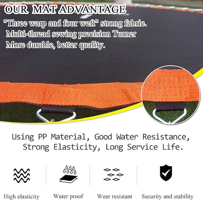 Trampoline Mat, Dia:80", Fits 8FT Round Frame, with 48 V-Rings and Spring Tool, Replacement Jumping Mat for Reinforce, UV-Resistant