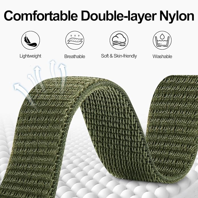 22mm Sport Ankle/Arm Band Compatible with Amazfit Helio, Quick Release Breathable Nylon Bicep Strap Replacement for Garmin Venu 3/Venu 2/Vivoactive 4 & Forerunner 570-47mm/265/255/255 Music