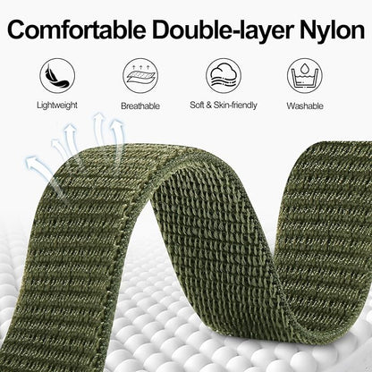 22mm Sport Ankle/Arm Band Compatible with Amazfit Helio, Quick Release Breathable Nylon Bicep Strap Replacement for Garmin Venu 3/Venu 2/Vivoactive 4 & Forerunner 570-47mm/265/255/255 Music