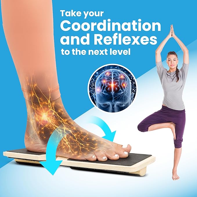 Single Leg Foot Board - Ankle & Foot Exerciser Strengthener, Physical Therapy for Sprained Ankles, Foot Stretcher for Plantar Fasciitis