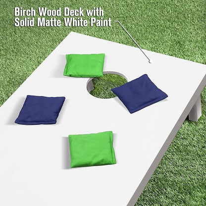 GoSports 4 ft x 2 ft Regulation Size Wooden Cornhole Boards Set - Includes Carrying Case and Over 100 Optional Bean Bag Colors