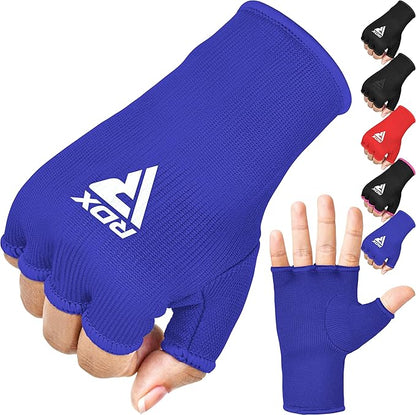 RDX Boxing Hand Wraps Inner Gloves Men Women, Half Finger Elasticated Bandages, Under Mitts Fist Protection, Muay Thai, Kickboxing, MMA, Martial Arts Speed Bag Punching Training