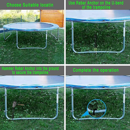 20 Pack 10 Inch Heavy Duty Trampolines Wind Stakes Galvanized Steel Garden Stakes U-Shaped Staples for Landscaping, Camping Tents, Soccer Goals and Garden Decoration