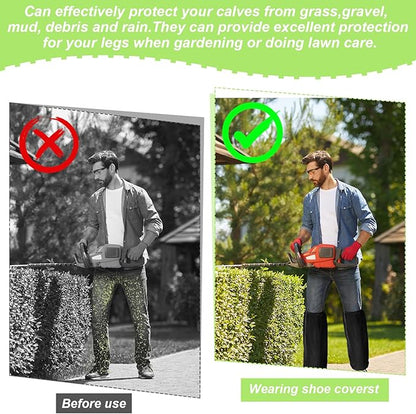 2 Pcs Lawn Care Leg Gaiters, Adjustable Leg Protectors Waterproof Garden Trimming Legs Chaps Legs Guard for Landscaping Farm Working Outdoor Hunting Hiking
