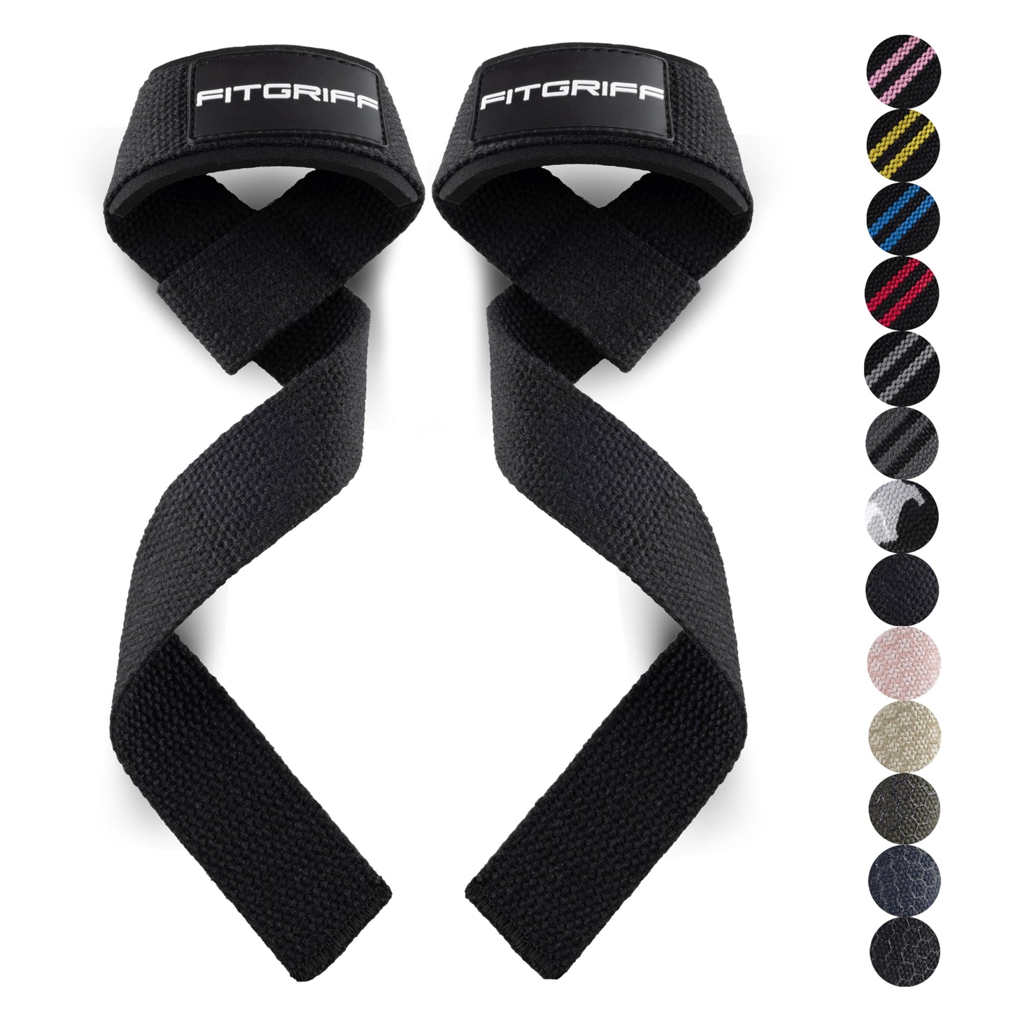 Fitgriff® Lifting Wrist Straps for Weightlifting, Gym, Deadlift, Workout (Made of Premium Cotton &